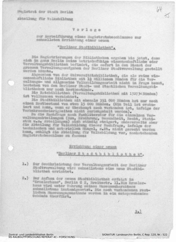 Landesarchiv Berlin, C Rep. 120 Nr. 522, Bl. 64
