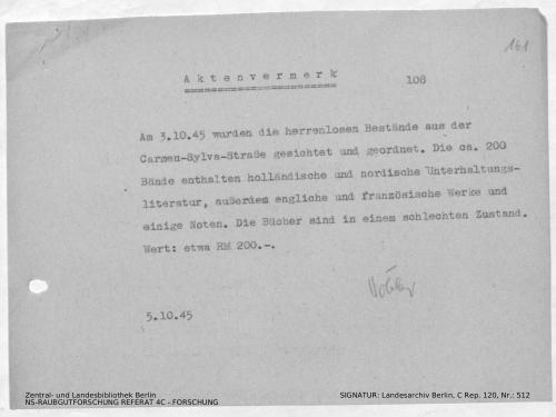 Landesarchiv Berlin, C Rep. 120 Nr. 512, Bl. 161