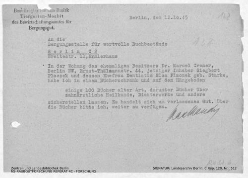 Landesarchiv Berlin, C Rep. 120 Nr. 512, Bl. 168