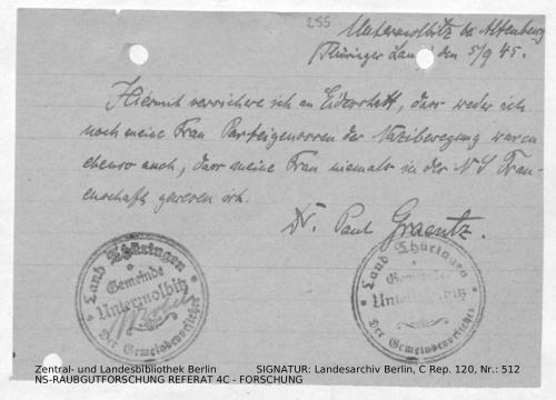 Landesarchiv Berlin, C Rep. 120 Nr. 512, Bl. 255