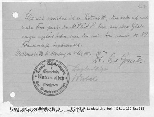 Landesarchiv Berlin, C Rep. 120 Nr. 512, Bl. 257