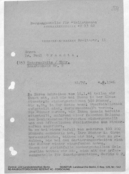 Landesarchiv Berlin, C Rep. 120 Nr. 512, Bl. 264
