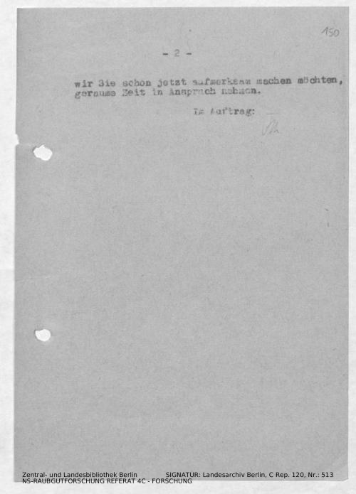 Landesarchiv Berlin, C Rep. 120 Nr. 513, Bl. 150