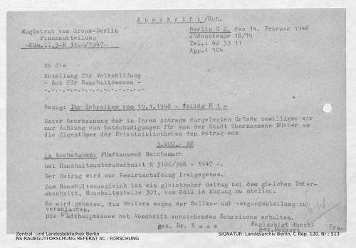 Landesarchiv Berlin, C Rep. 120 Nr. 513, Bl. 174