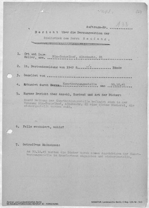 Landesarchiv Berlin, C Rep. 120 Nr. 513, Bl. 264