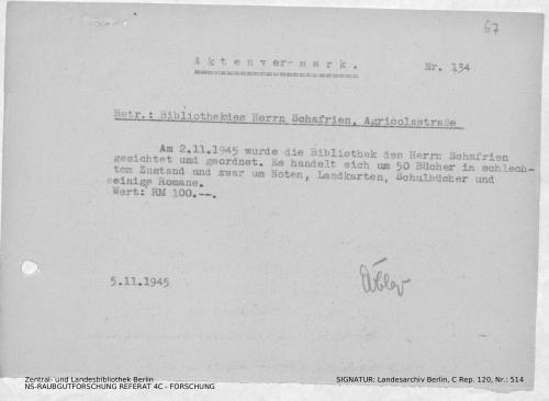 Landesarchiv Berlin, C Rep. 120 Nr. 514, Bl. 67