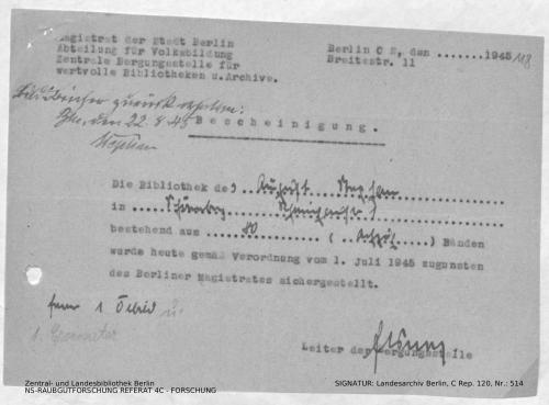 Landesarchiv Berlin, C Rep. 120 Nr. 514, Bl. 118