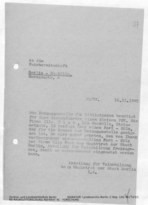 Landesarchiv Berlin, C Rep. 120 Nr. 515/1, Bl. 97
