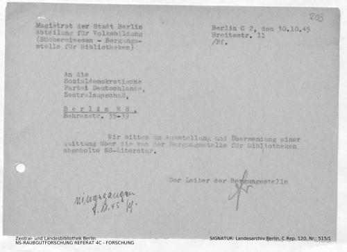Landesarchiv Berlin, C Rep. 120 Nr. 515/1, Bl. 203